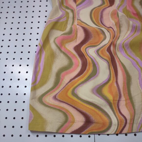 Wild Fable Strapless Mini Dress, 70's Pattern, Size Small - Picture 4 of 9